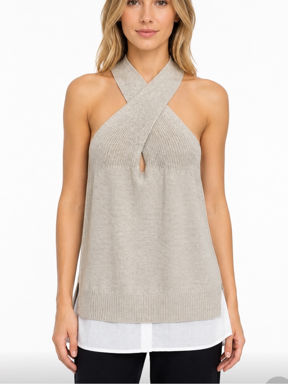 Brochu Walker Quinn Layered Tank NWT Size Small Linen Blend $318